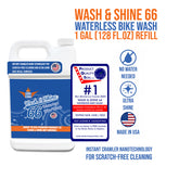 1 GAL (128) fl oz Wash&Shine 66 Waterless Motorcycle Cleaner - Orange Scent