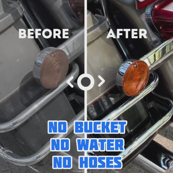 Wash&Shine 66 Waterless Motorcycle Cleaner Kit – 2x16 fl. oz + 2xTowels