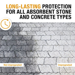 StoneprotecT Concentrate 33.8 oz for up to 1200 sqft SP5000U | Concrete Sealer | Long-Term Protection Against Water & Dirt for Driveway, Patio and More