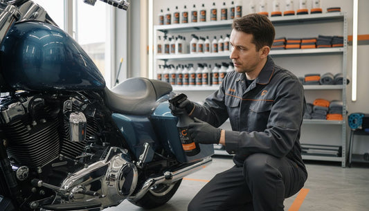 motorcycle detailing workshop