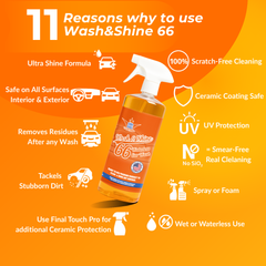 Wash&Shine 66 – 32 oz Waterless Car Wash Spray