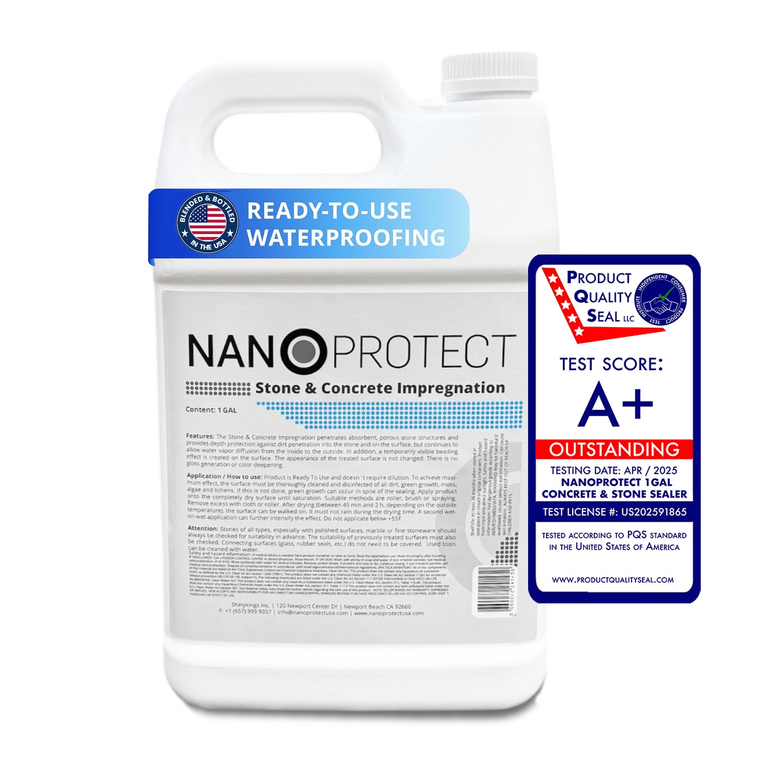 Best Concrete Driveway Sealer Ready to use Nanoprotect by Shinykings Inc.