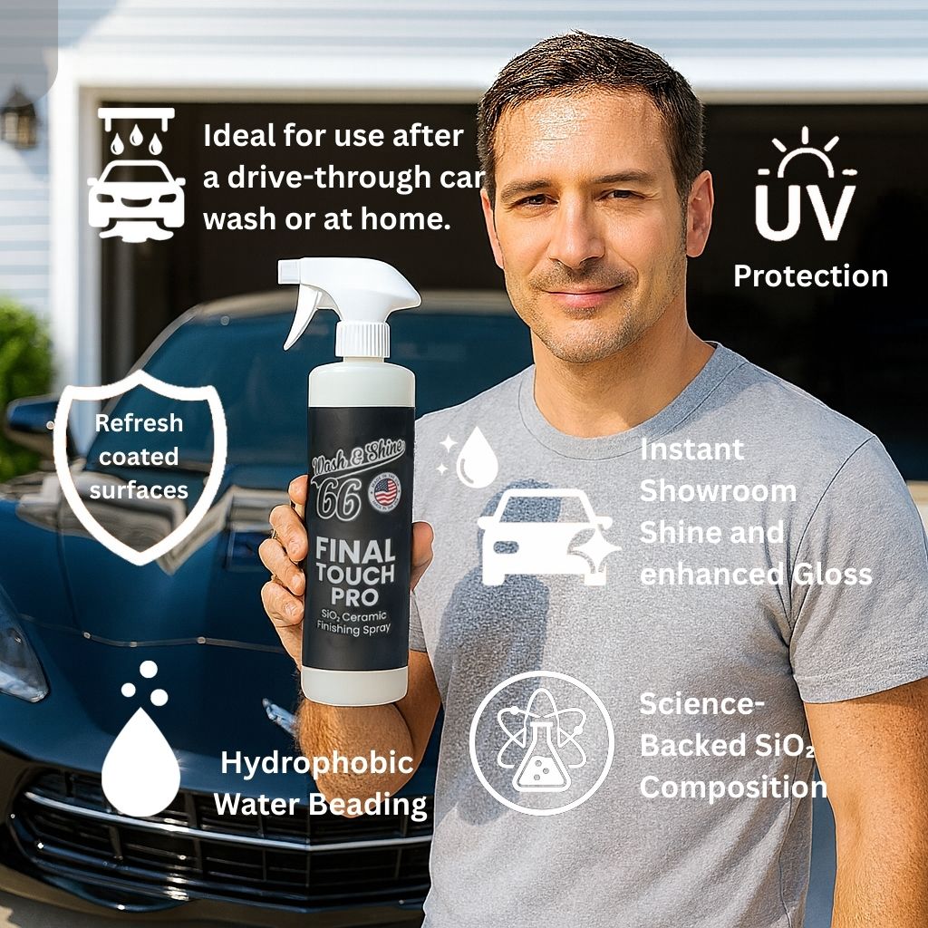 SiO₂ Ceramic Finishing Spray | Wash&Shine 66 Final Touch Pro | 16 fl oz
