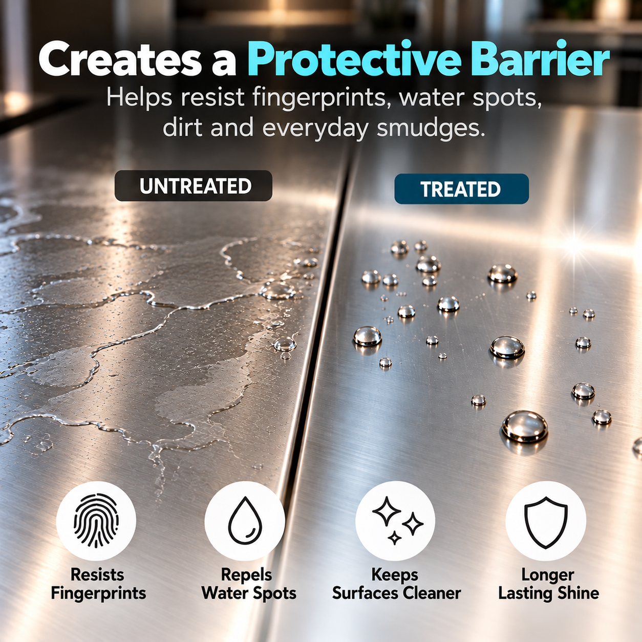 Ceramic Shield™ – Ceramic Cleaner & Protectant for Stainless Steel, Glass & Countertops | Anti-Fingerprint Spray, 8 fl oz