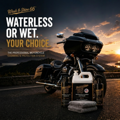 Wash & Shine 66™ Pro System | Professional Motorcycle Cleaning & Protection Kit | Waterless or Wet Motorcycle Cleaner
