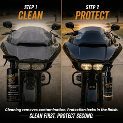 Wash & Shine 66™ Pro System | Professional Motorcycle Cleaning & Protection Kit | Waterless or Wet Motorcycle Cleaner