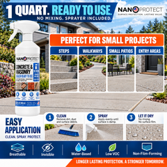 NanoProtect Concrete & Stone Sealer – 32 fl oz Ready-to-Use Spray Bottle