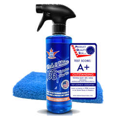 Wash&Shine 66 Waterless Motorcycle Cleaner – 16 fl. oz + 1 Towel