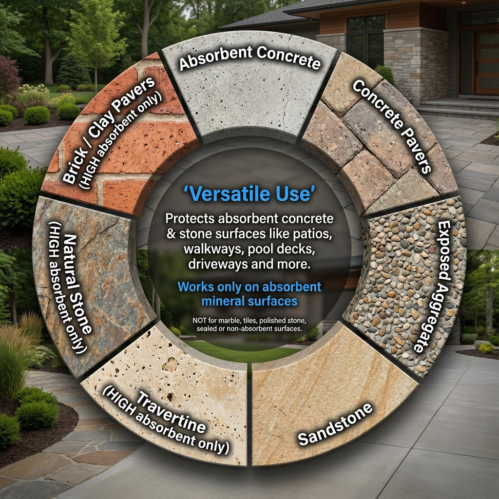 Concentrate equals 3 GAL Concrete Driveway Patio Sealer Nanoprotect - 33.9 oz for up to 600 sqft single coat