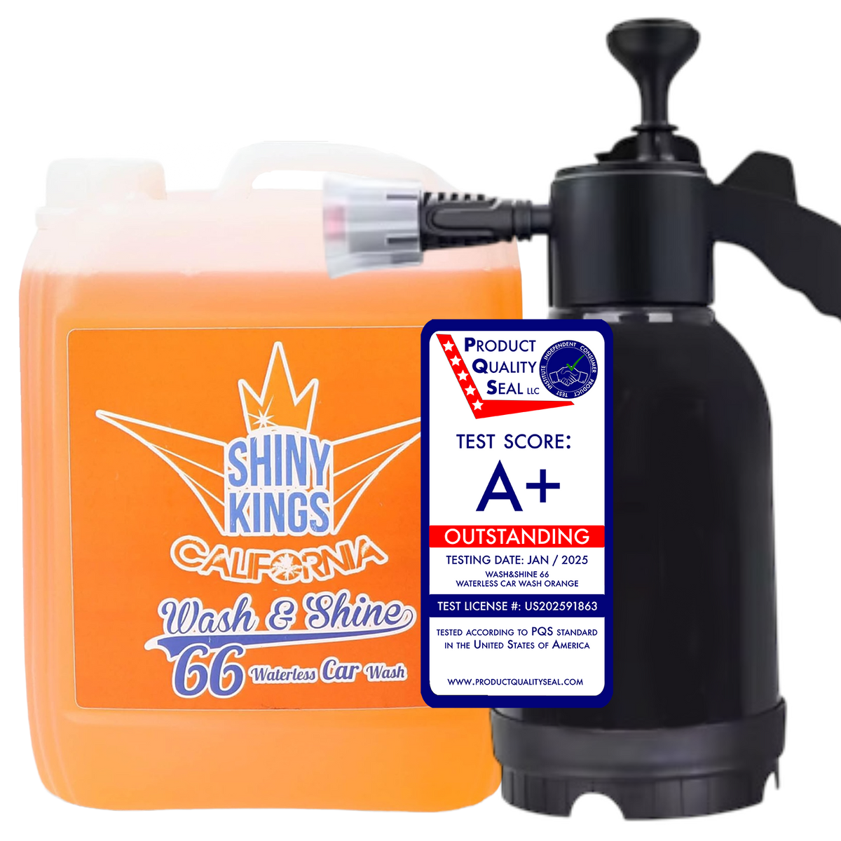 Waterless Car Wash Super Foam Combo 1.32 Gal  and Pump Spray Foamer