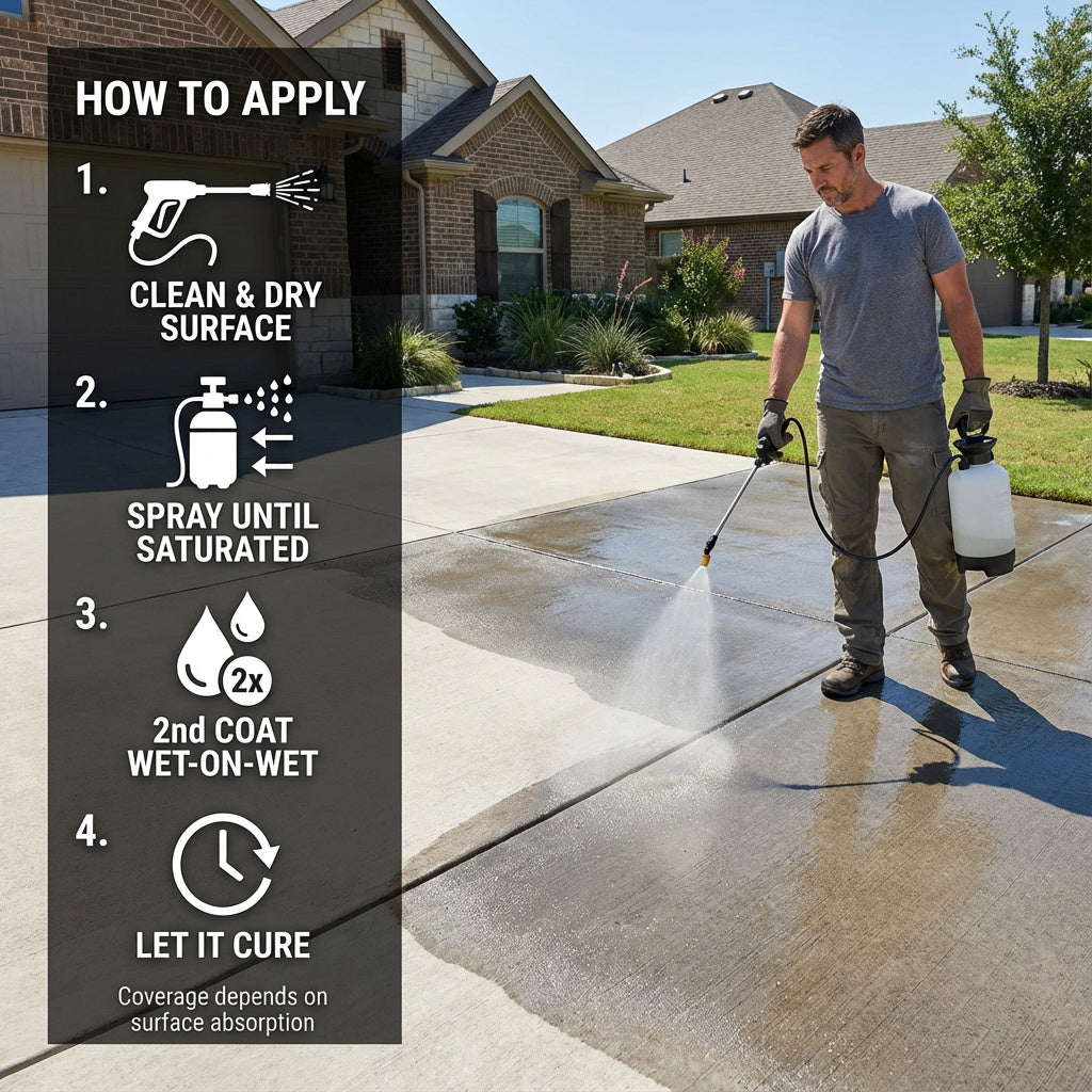 Concentrate equals 3 GAL Concrete Driveway Patio Sealer Nanoprotect - 33.9 oz for up to 600 sqft single coat